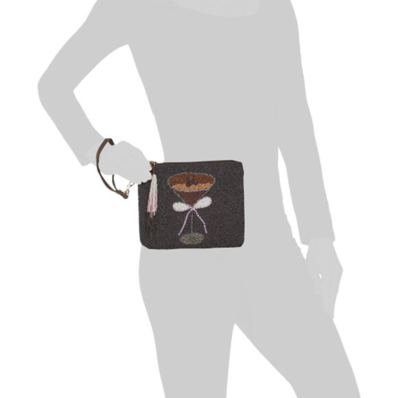 SINCERELY JULES Single Espresso Martini Beaded Wristlet Pouch - NWT Viral TikTok - Picture 2 of 6